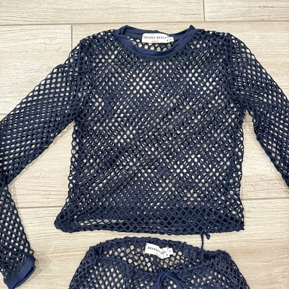 BEVERLY BEACH CAMILLE Cover up Navy Size small - Picture 3 of 14